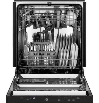GDT226SGLBB GE® ENERGY STAR® ADA Compliant Stainless Steel Interior Dishwasher with Sanitize Cycle