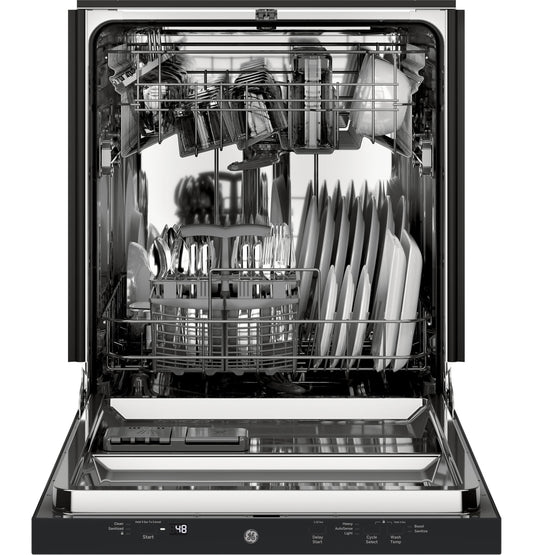 GDT226SGLBB GE® ENERGY STAR® ADA Compliant Stainless Steel Interior Dishwasher with Sanitize Cycle