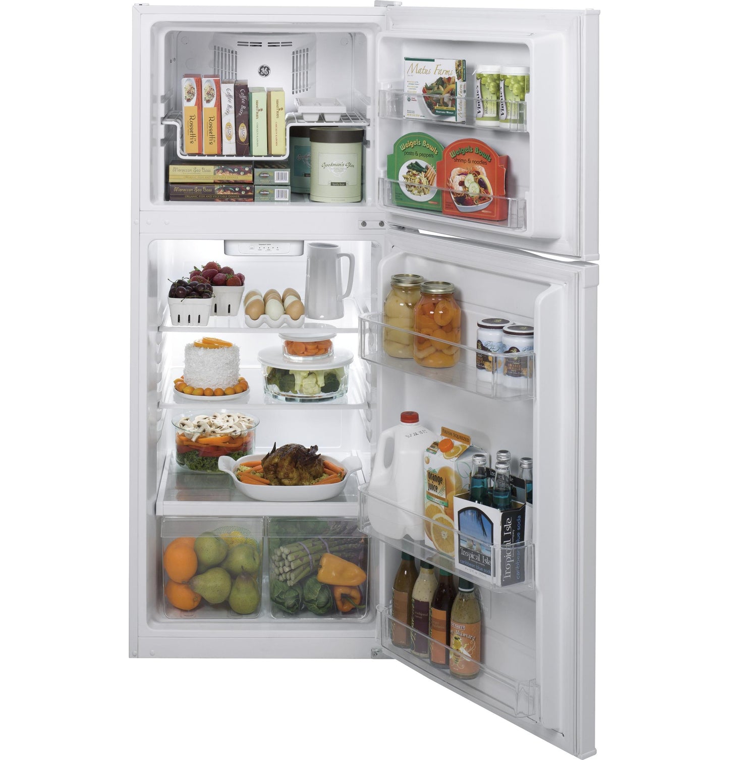 GPE12FGKWW GE® ENERGY STAR® 11.6 cu. ft. Top-Freezer Refrigerator