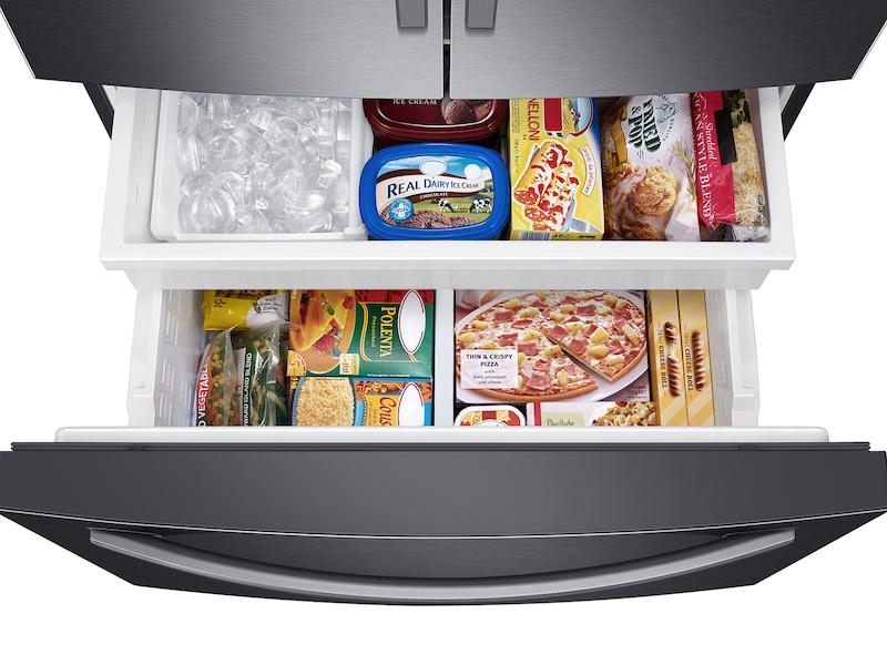 28 cu. ft. 3-Door French Door Refrigerator with Family Hub™ in Black Stainless Steel