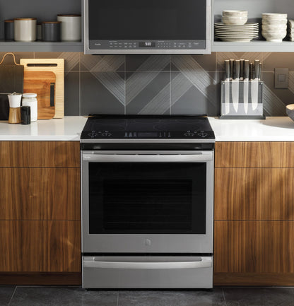 PSS93YPFS GE Profile™ 30" Smart Slide-In Electric Convection Fingerprint Resistant Range with No Preheat Air Fry