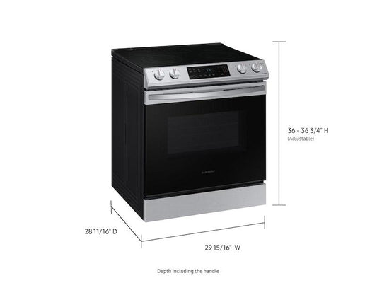 SAMSUNG 6.3 cu. ft. Smart Slide-in Electric Range in Stainless Steel