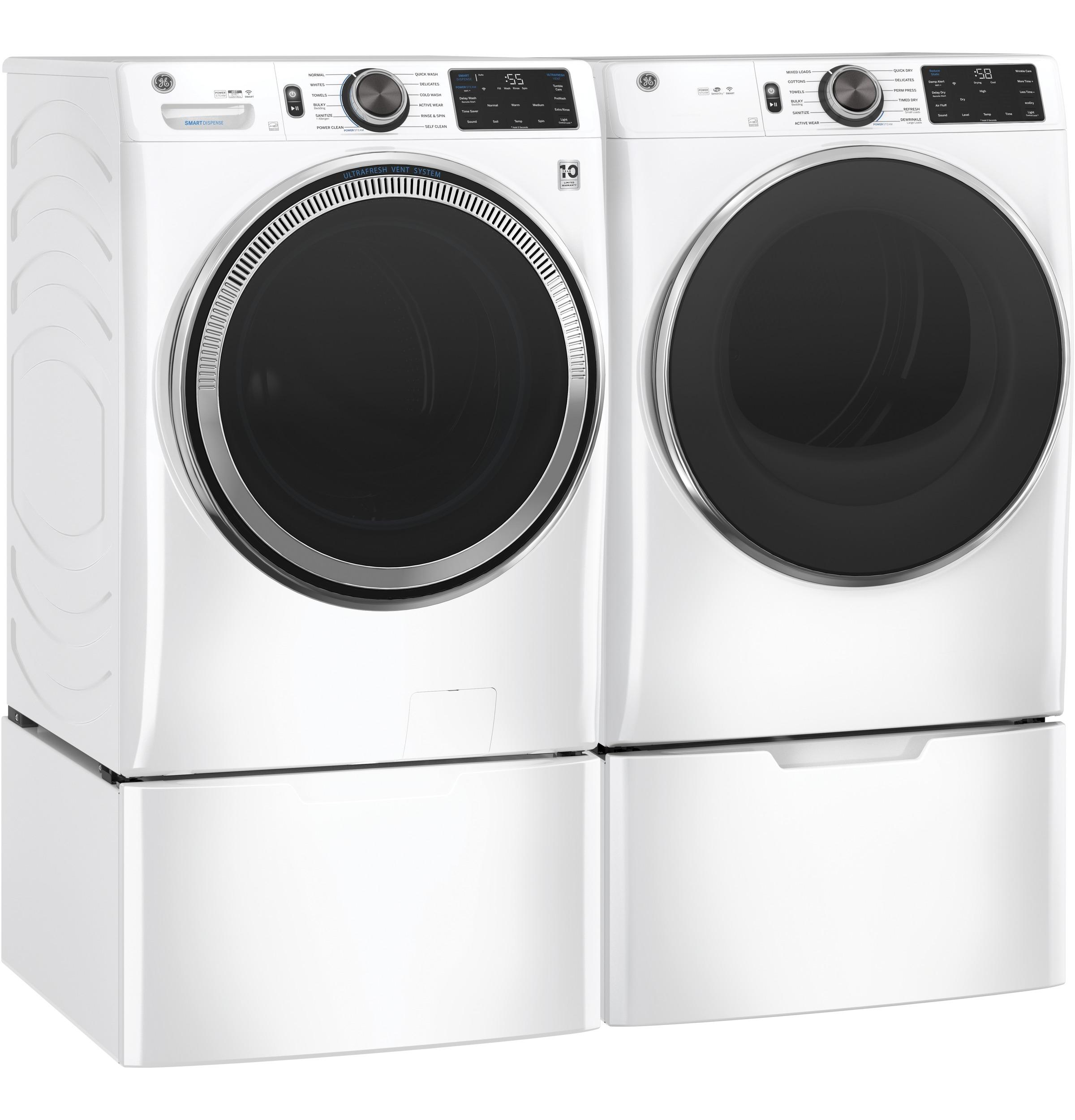 GE® 7.8 cu. ft. Capacity Smart Front Load Electric Dryer with Steam and Sanitize Cycle