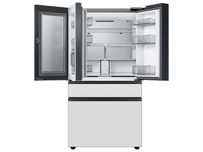 Samsung RF29BB86004MAA Bespoke 4-Door French Door Refrigerator (29 cu. ft.) with Beverage Center™ in Morning Blue Glass Top Panels and White Glass Middle and Bottom Panels