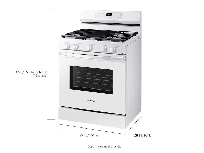 6.0 cu. ft. Smart Freestanding Gas Range with Integrated Griddle in White