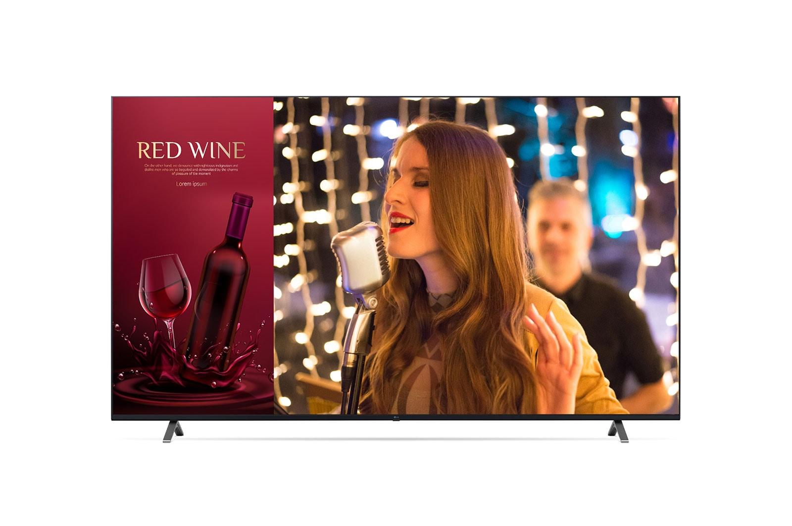 Lg 55" UR640S Series UHD Signage TV with Slim Depth, LG SuperSign CMS, and Embedded Content