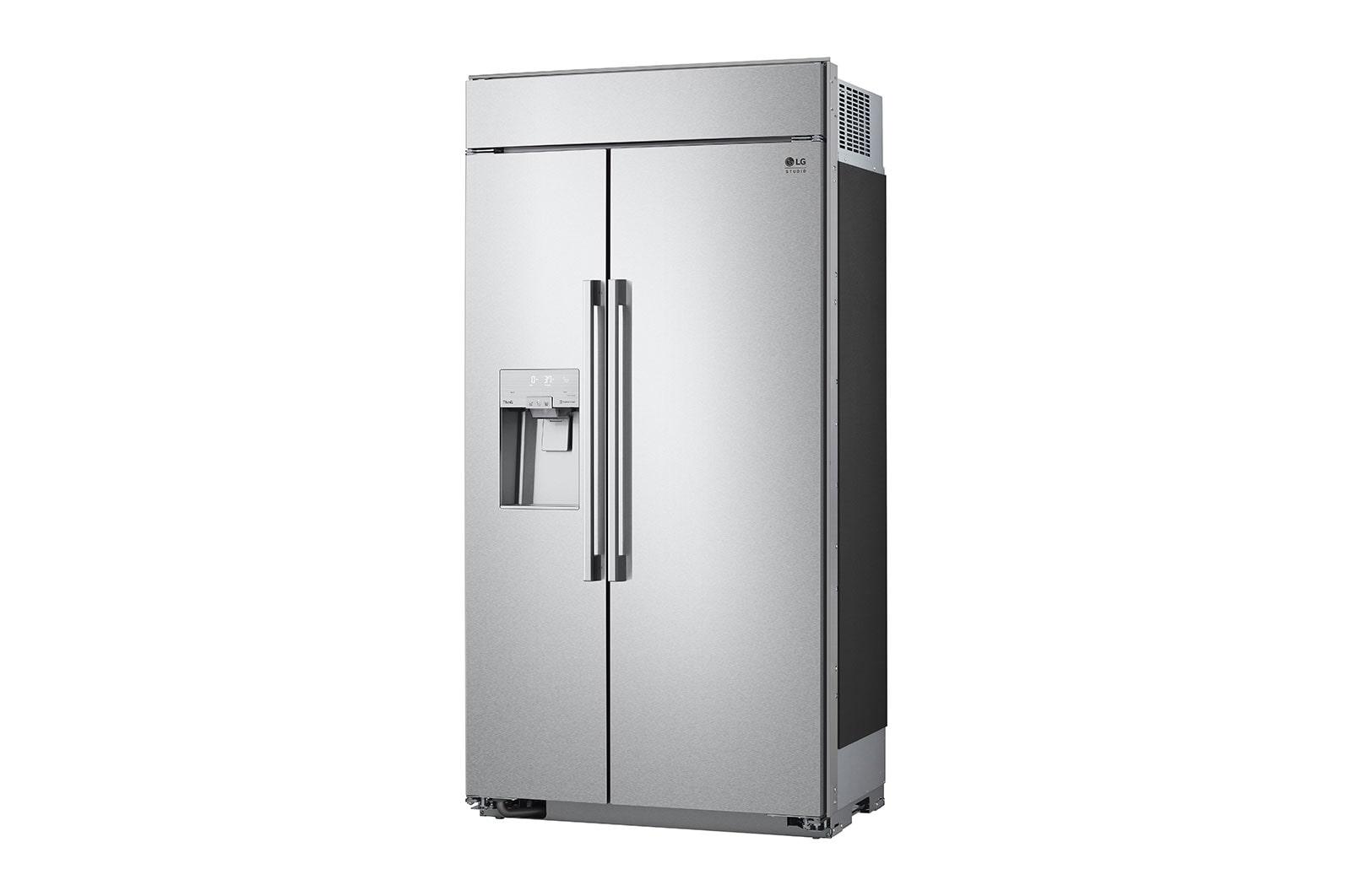 LG STUDIO 26 cu. ft. Smart Side-by-Side Built-In Refrigerator with Ice