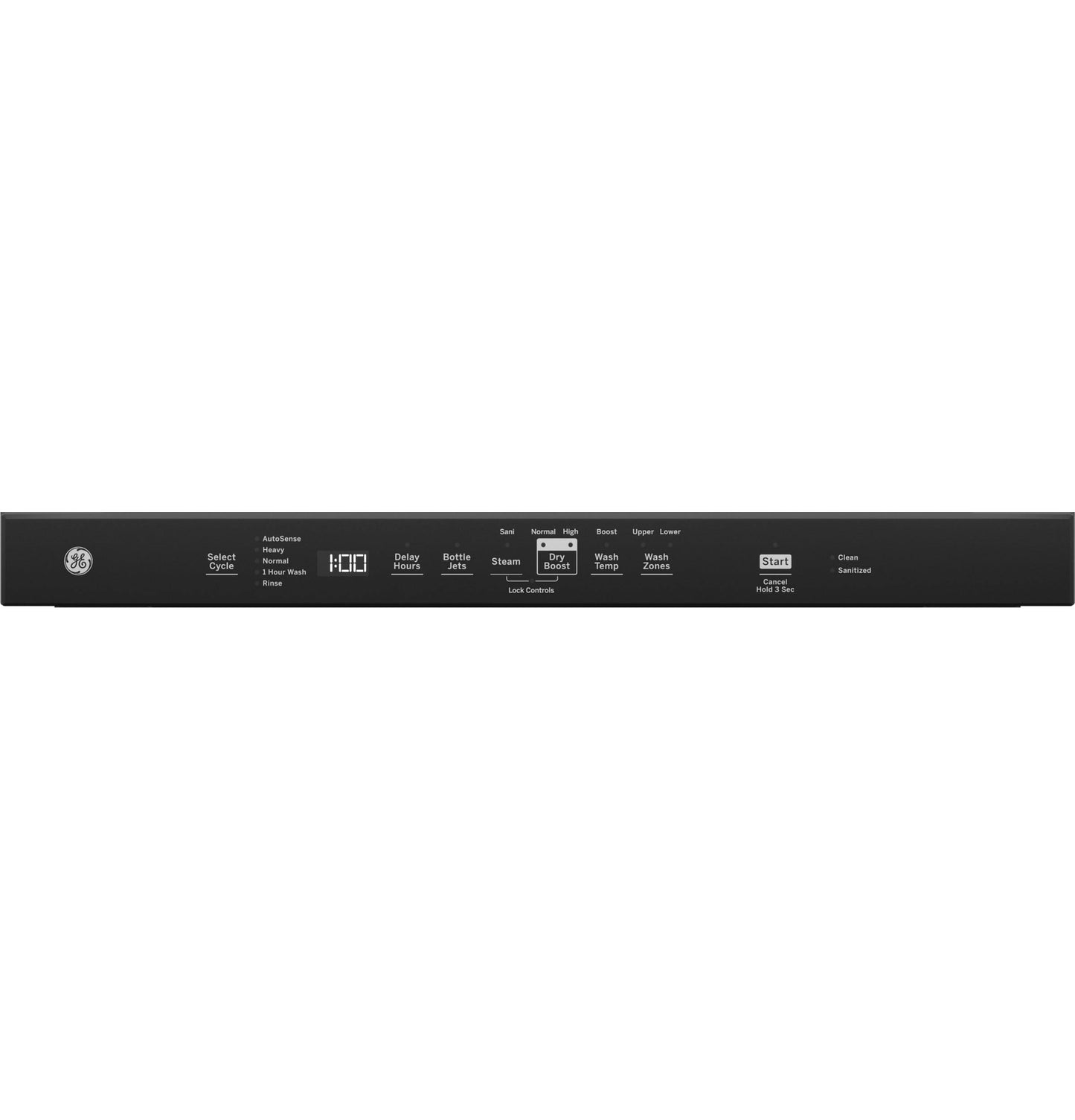 GDT630PGRBB GE® ENERGY STAR® Top Control with Plastic Interior Dishwasher with Sanitize Cycle & Dry Boost