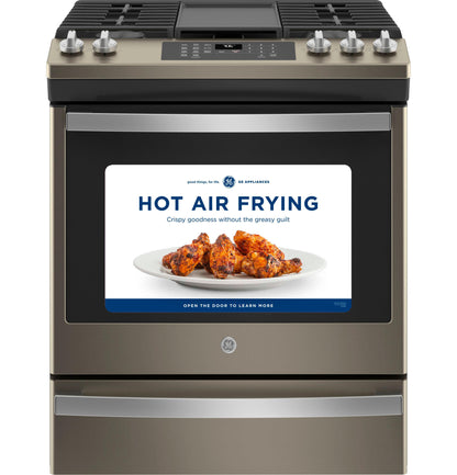 JGS760EPES GE® 30" Slide-In Front-Control Convection Gas Range with No Preheat Air Fry