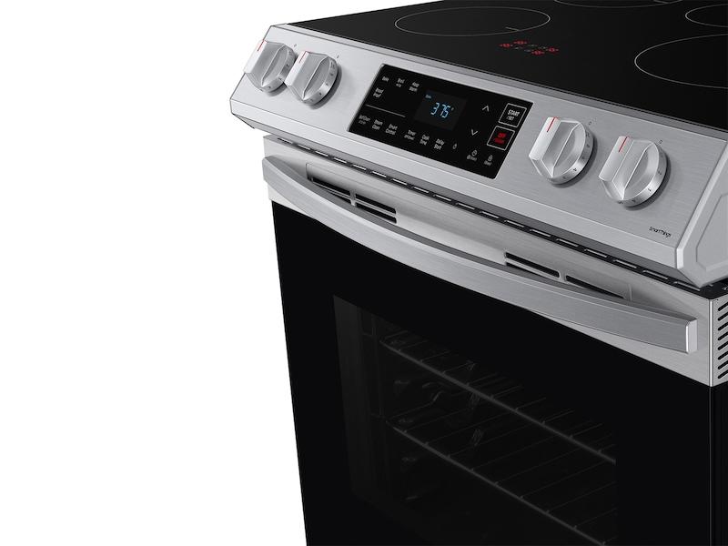 NE63B8611SG, Samsung, 6.3 cu. ft. Smart Rapid Heat Induction Slide-in  Range with Air Fry & Convection+ in Black Stainless Steel