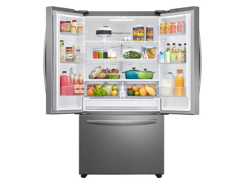 28 cu. ft. Large Capacity 3-Door French Door Refrigerator in Stainless Steel