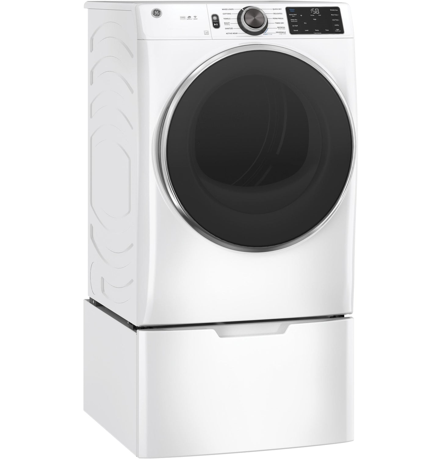 GE® 7.8 cu. ft. Capacity Smart Front Load Gas Dryer with Steam and Sanitize Cycle