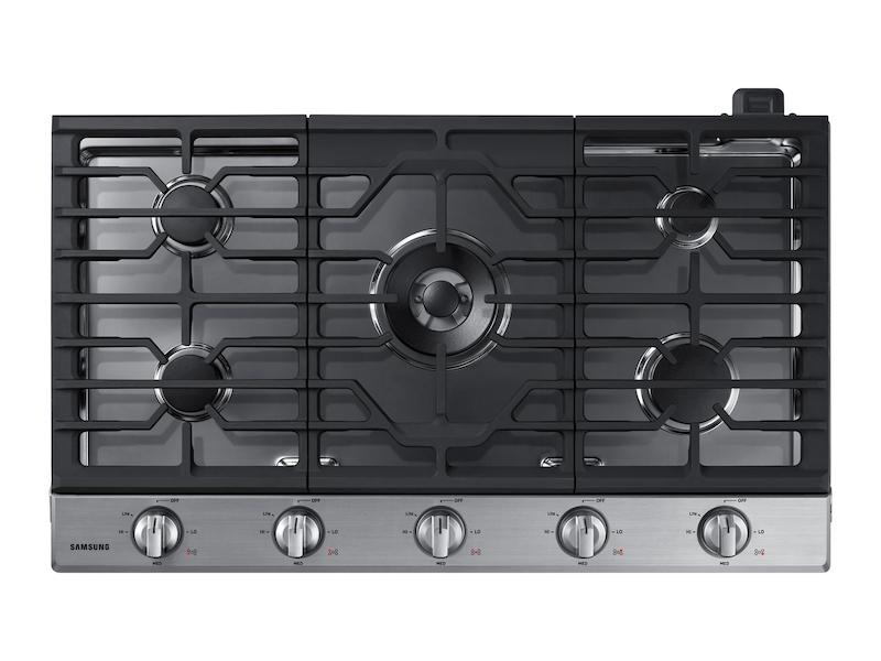 Samsung NA36N6555TS 36" Smart Gas Cooktop with Illuminated Knobs in Stainless Steel