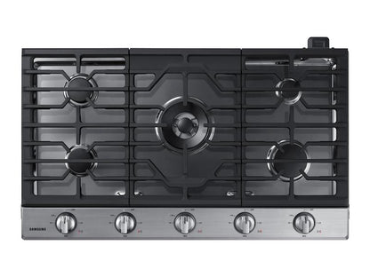 Samsung NA36N6555TS 36" Smart Gas Cooktop with Illuminated Knobs in Stainless Steel