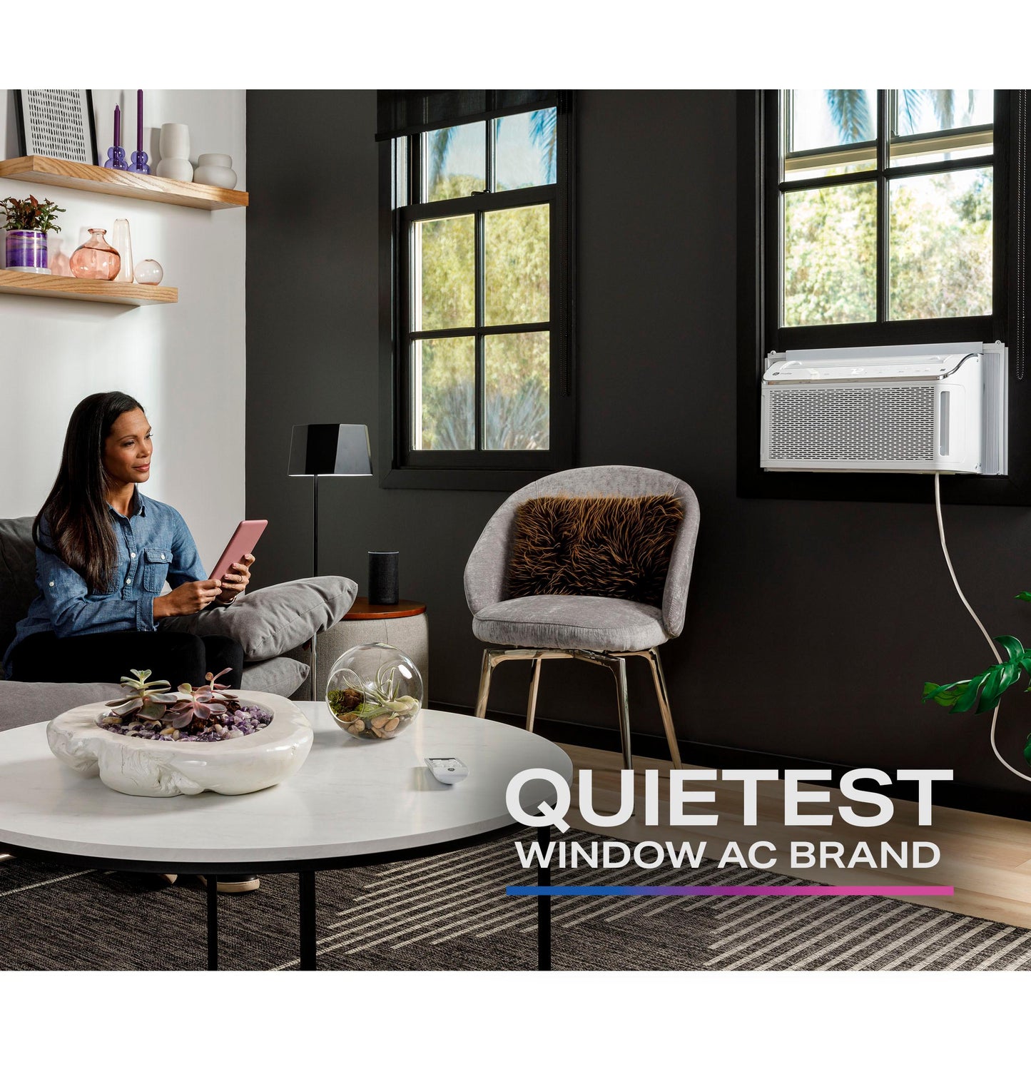 PHC06LY GE Profile™ 6,200 BTU Smart Ultra Quiet Window Air Conditioner for Small Rooms up to 250 sq. ft.