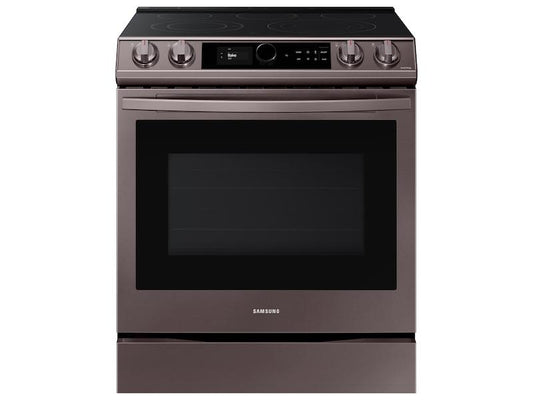 Bespoke Smart Slide-in Electric Range 6.3 cu. ft. with Smart Dial & Air Fry in Tuscan Steel