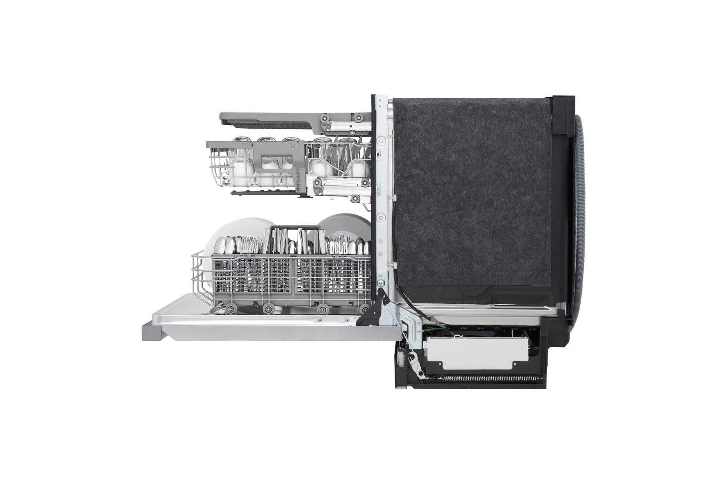 Lg LDFN4542S 24 Inch Wide QuadWash™ Front Control Dishwasher - Stainless Steel