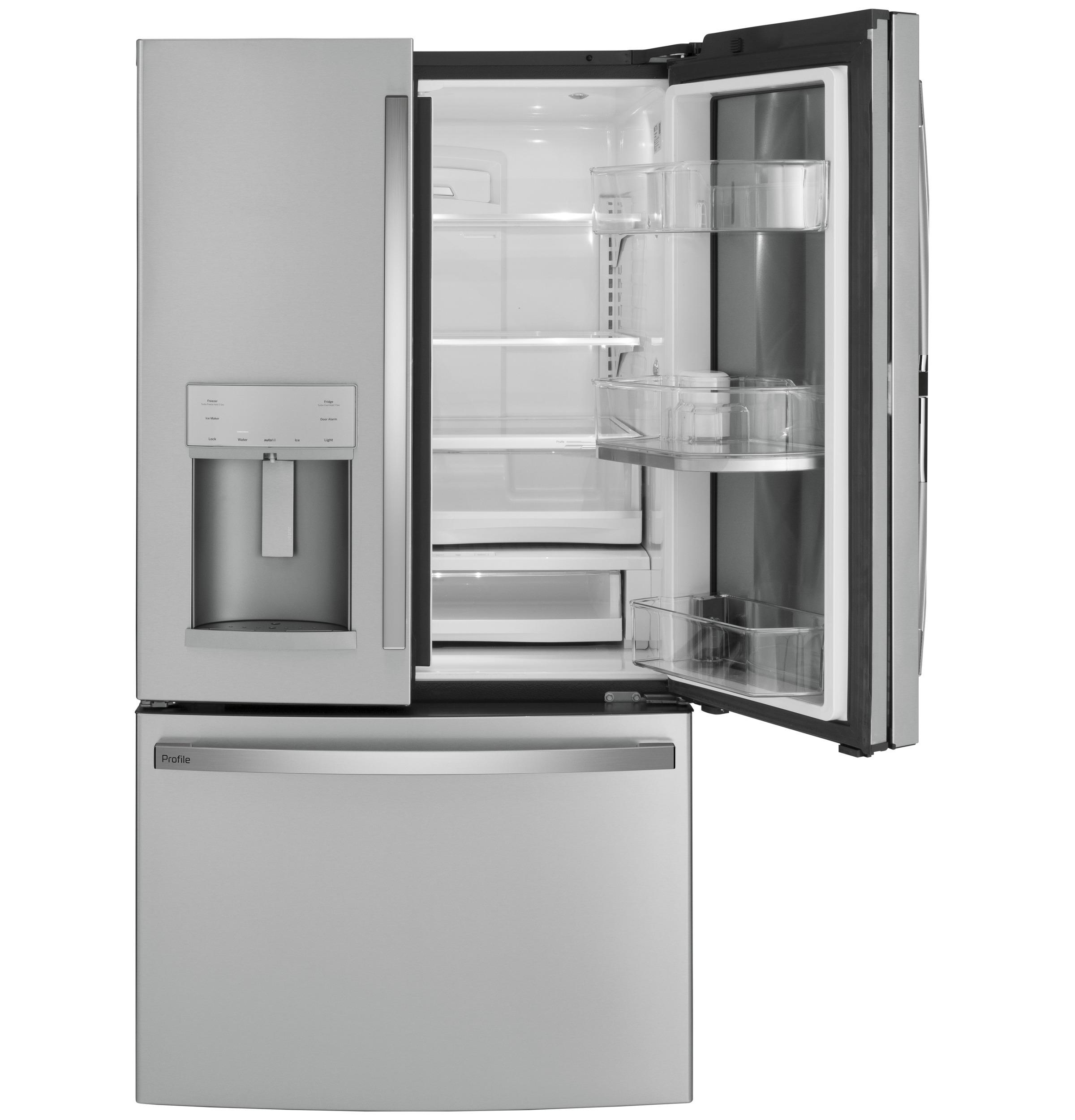 PFD28KYNFS GE Profile™ 27.7 Cu. Ft. Fingerprint Resistant French-Door Refrigerator with Door In Door and Hands-Free AutoFill