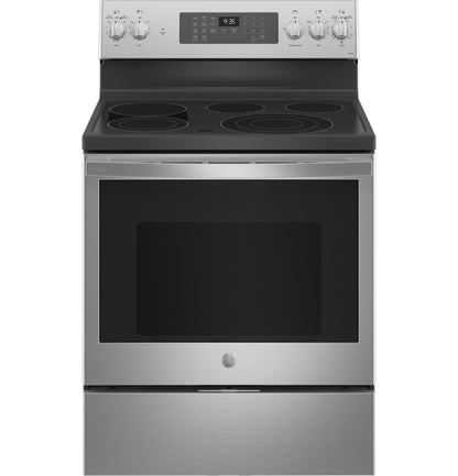 GE Profile™ 30" Smart Free-Standing Electric Convection Fingerprint Resistant Range with No Preheat Air Fry
