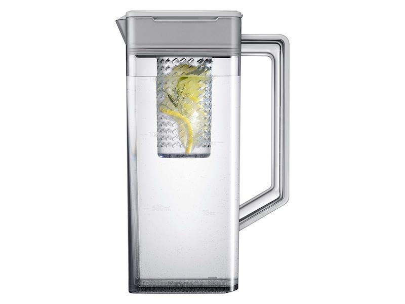 Samsung Bespoke 4-Door French Door Refrigerator (23 cu. ft.) with Beverage Center™ in White Glass