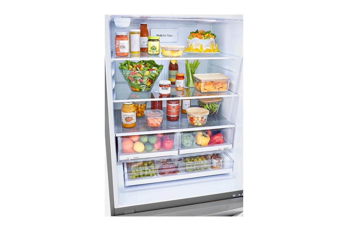 Lg LRDCS2603S 26 cu. ft. 33 Inch Wide Bottom Freezer Refrigerator - Stainless Steel