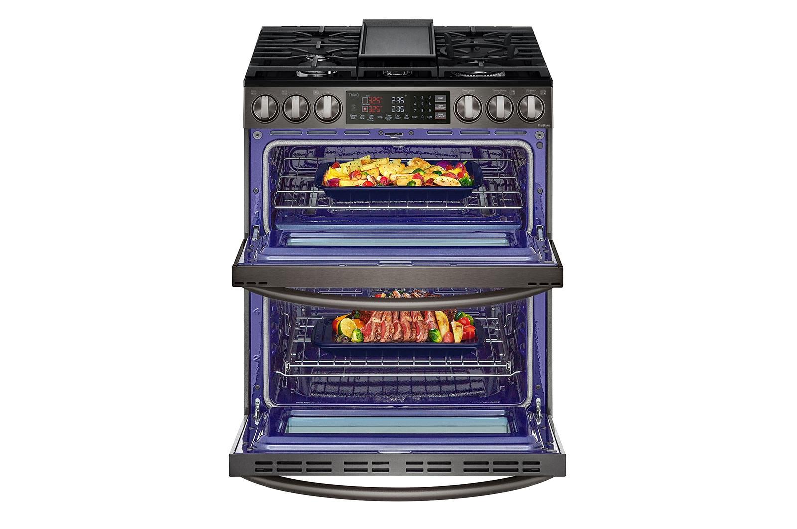 6.9 cu. ft. Smart Gas Double Oven Slide-in Range with InstaView®, ProBake® Convection, Air Fry, and Air Sous Vide