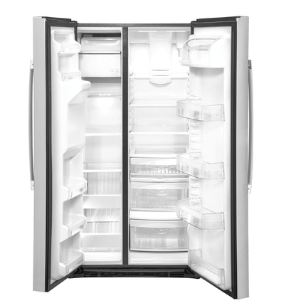 GSS25IYNFS GE 25.1 Cu. Ft. Fingerprint Resistant Side-By-Side Refrigerator