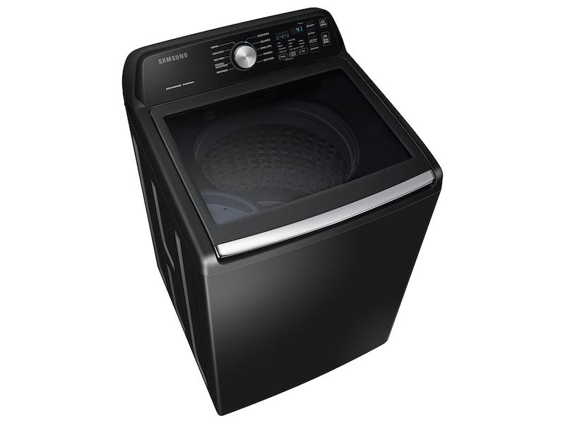 Samsung WA45T3400AV 4.5 cu. ft. Capacity Top Load Washer with Active WaterJet in Brushed Black