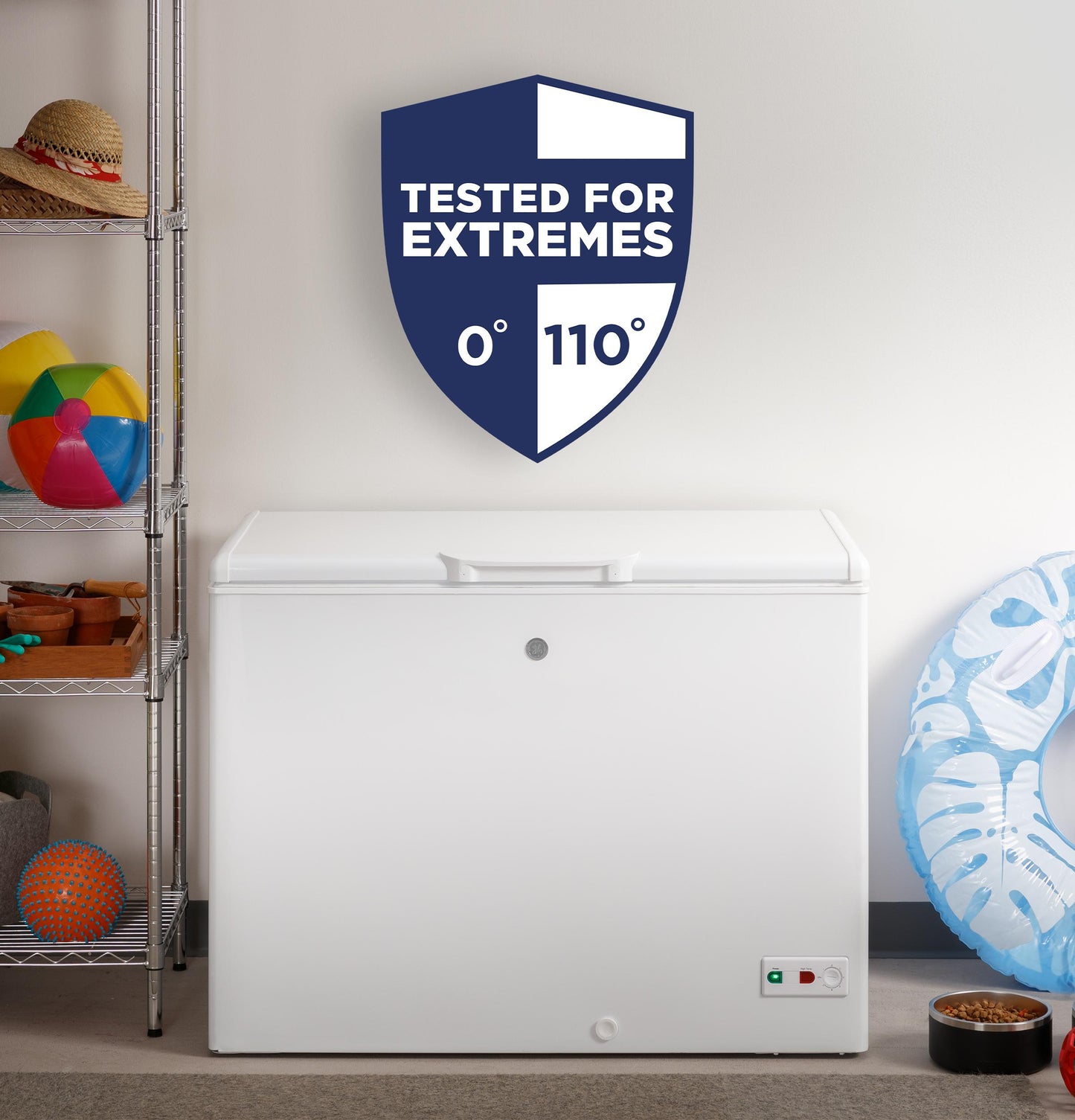 FCM11SRWW GE® 10.7 Cu. Ft. Manual Defrost Chest Freezer