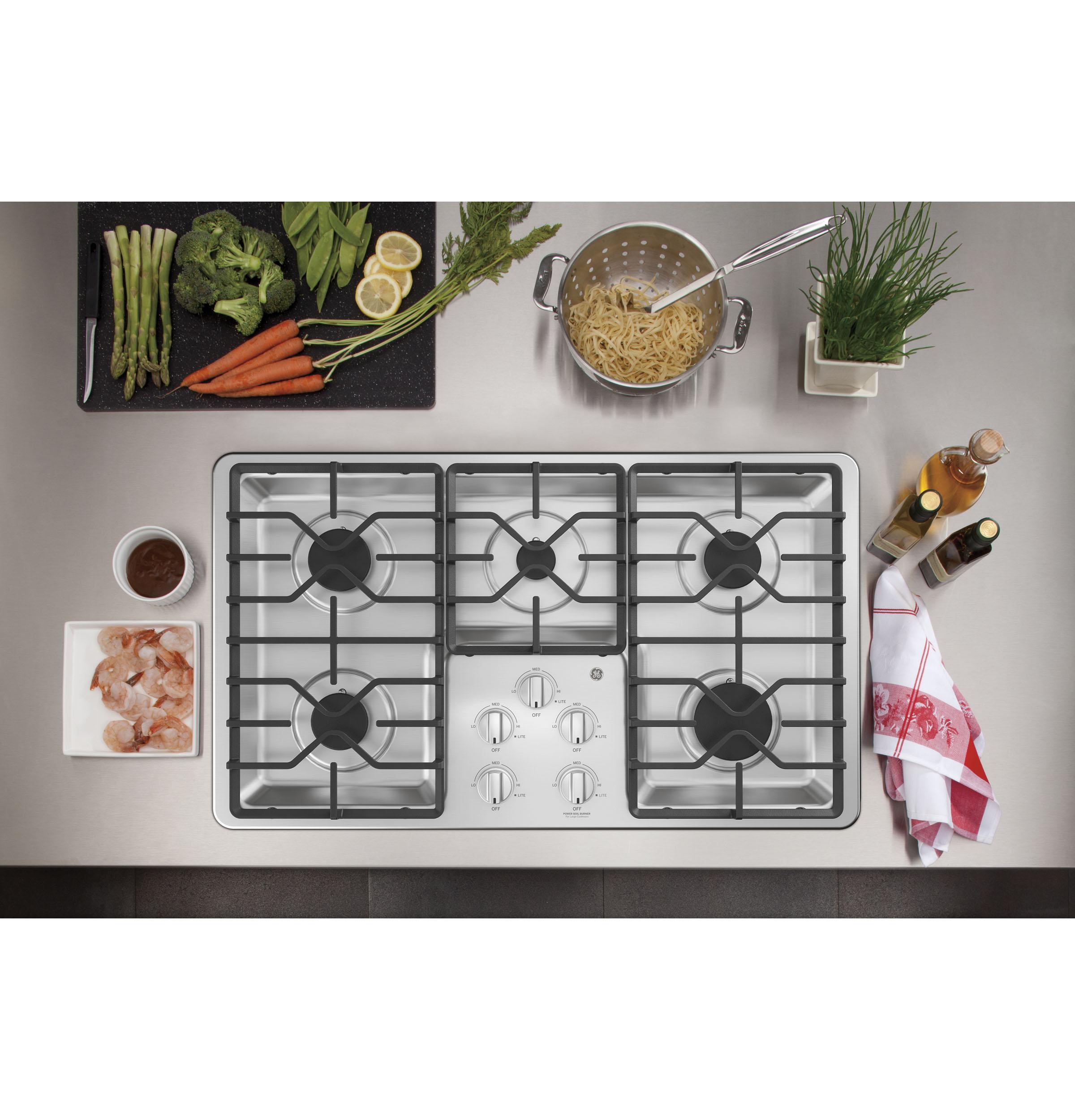 JGP3036SLSS GE® 36" Built-In Gas Cooktop with Dishwasher-Safe Grates