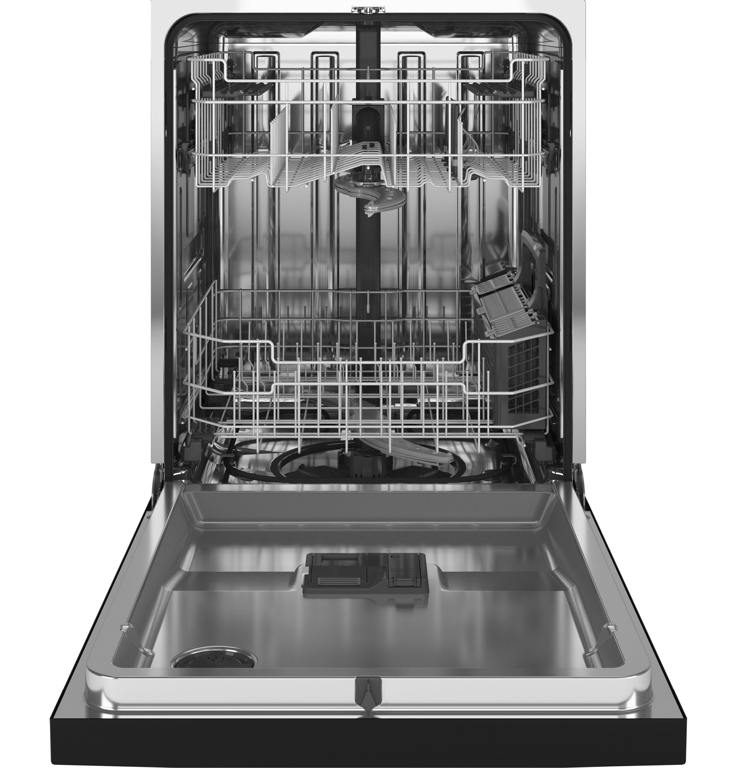 GE® Top Control with Stainless Steel Interior Dishwasher with Sanitize Cycle & Dry Boost with Fan Assist
