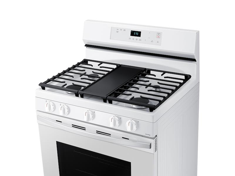 6.0 cu. ft. Smart Freestanding Gas Range with Integrated Griddle in White