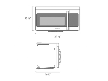 Samsung 1.6 cu. ft. Over-the-Range Microwave with Auto Cook in White