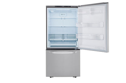 Lg LRDCS2603S 26 cu. ft. 33 Inch Wide Bottom Freezer Refrigerator - Stainless Steel