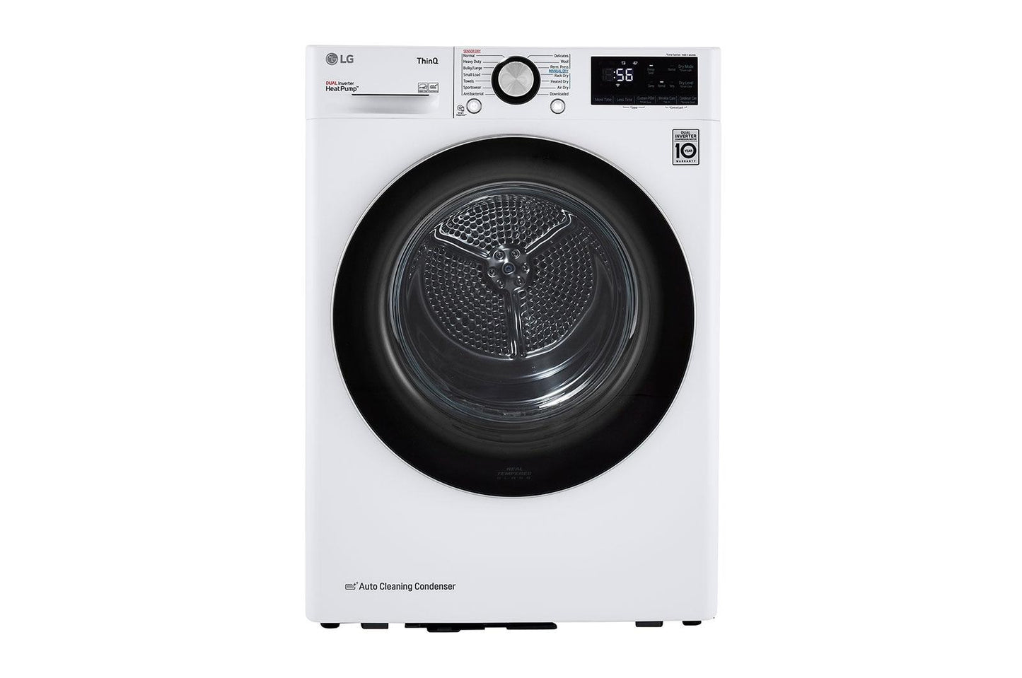 Lg DLHC1455W 4.2 cu. ft. Smart Wi-Fi Enabled Compact Front Load Dryer with Dual Inverter HeatPump™ Technology