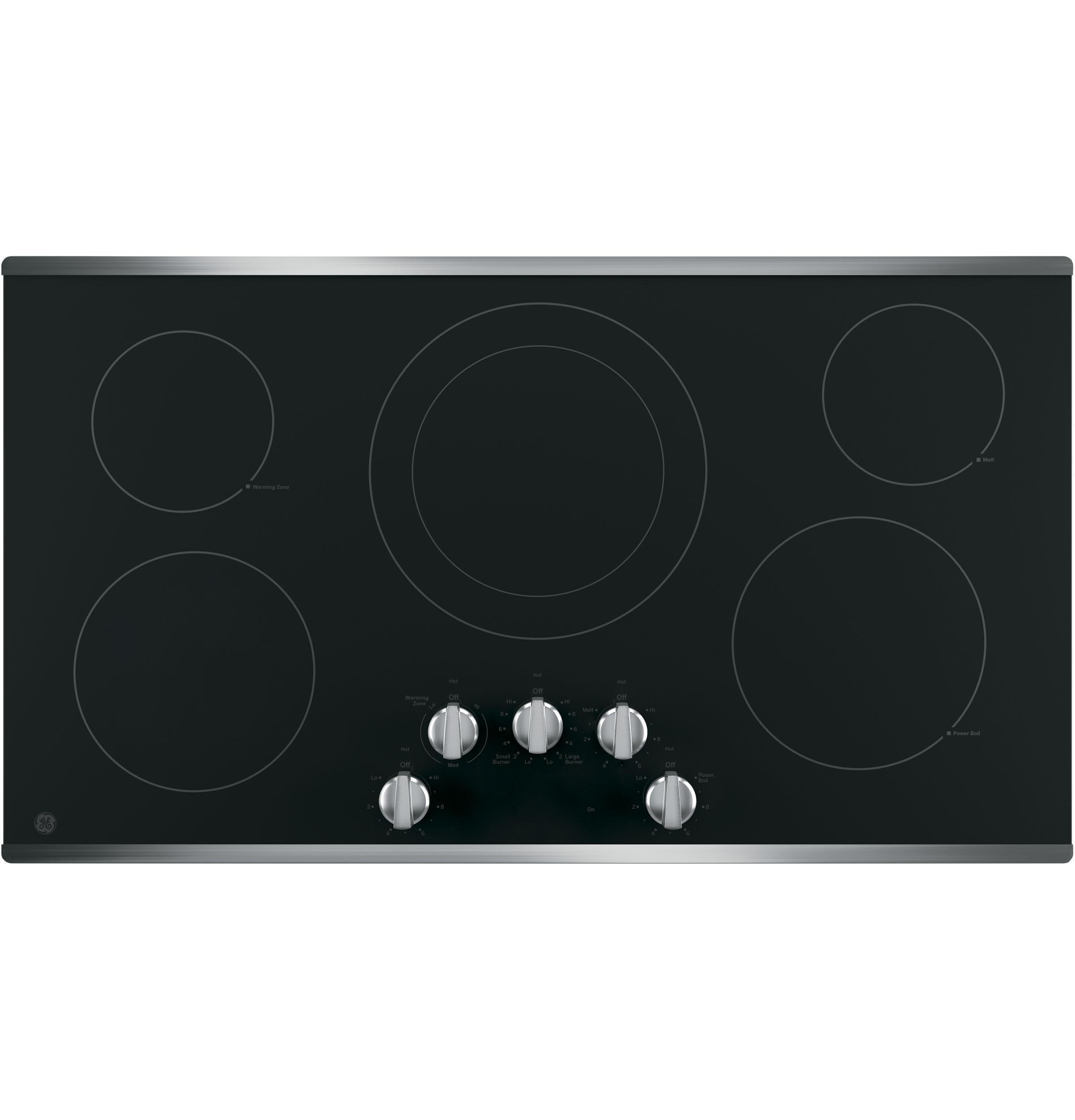 JP3036SLSS GE® 36" Built-In Knob Control Electric Cooktop