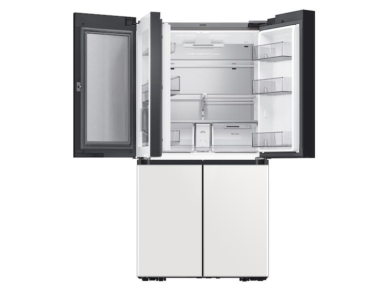 Bespoke Counter Depth 4-Door Flex™ Refrigerator (23 cu. ft.) in White Glass (2021)