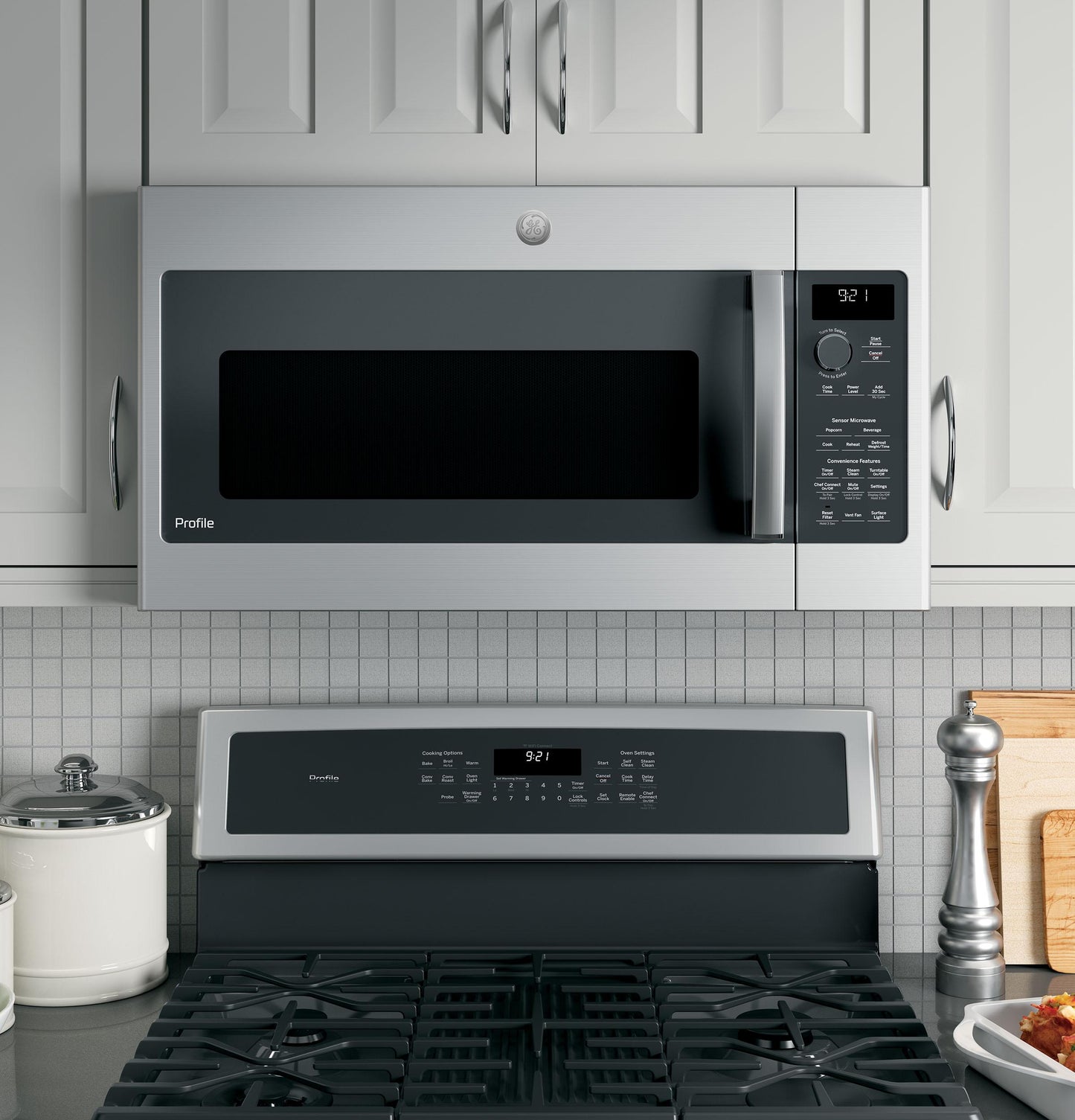 PVM9215SKSS GE Profile™ 2.1 Cu. Ft. Over-the-Range Sensor Microwave Oven