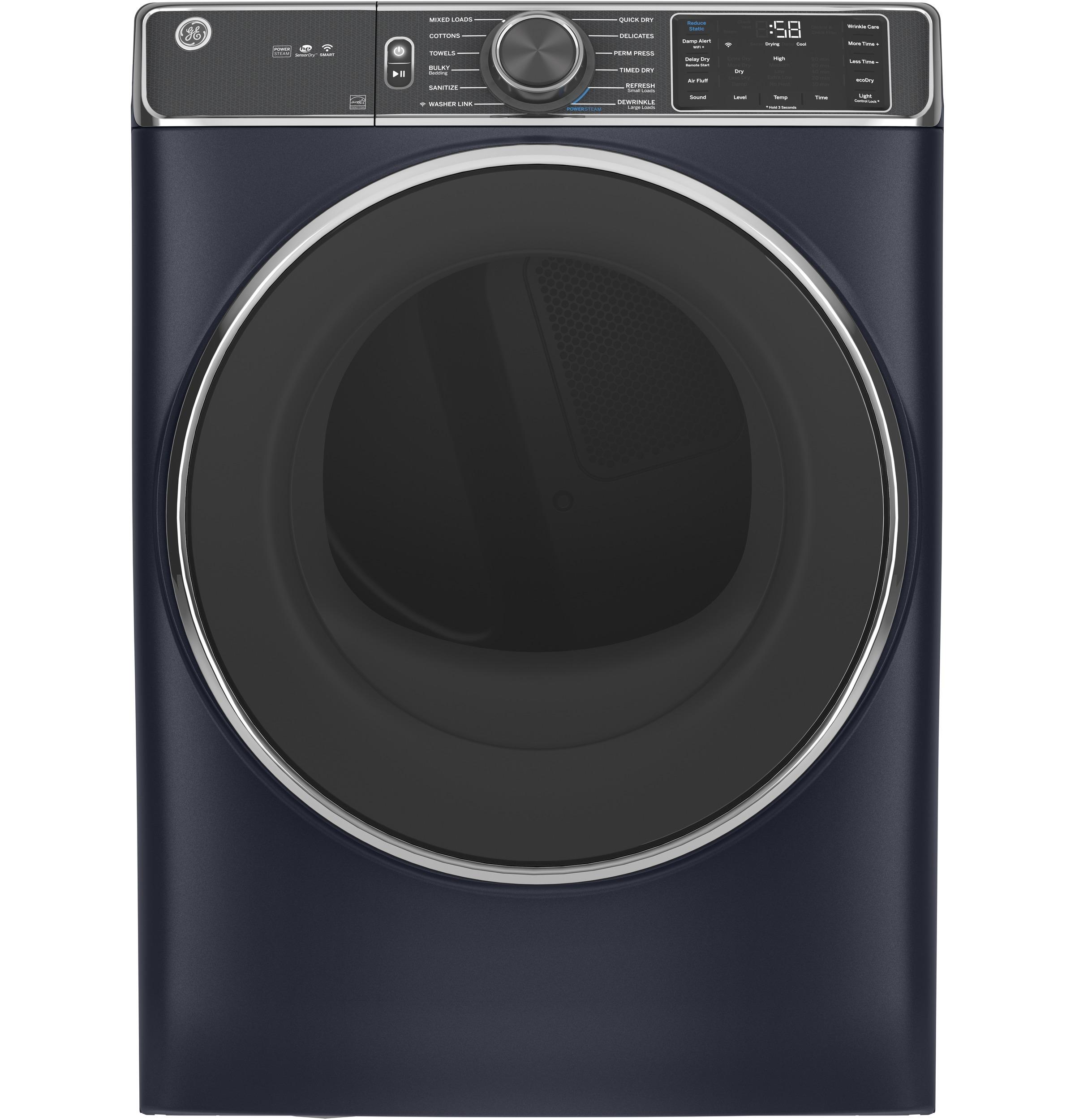 GE® ENERGY STAR® 7.8 cu. ft. Capacity Smart Front Load Electric Dryer with Steam and Sanitize Cycle