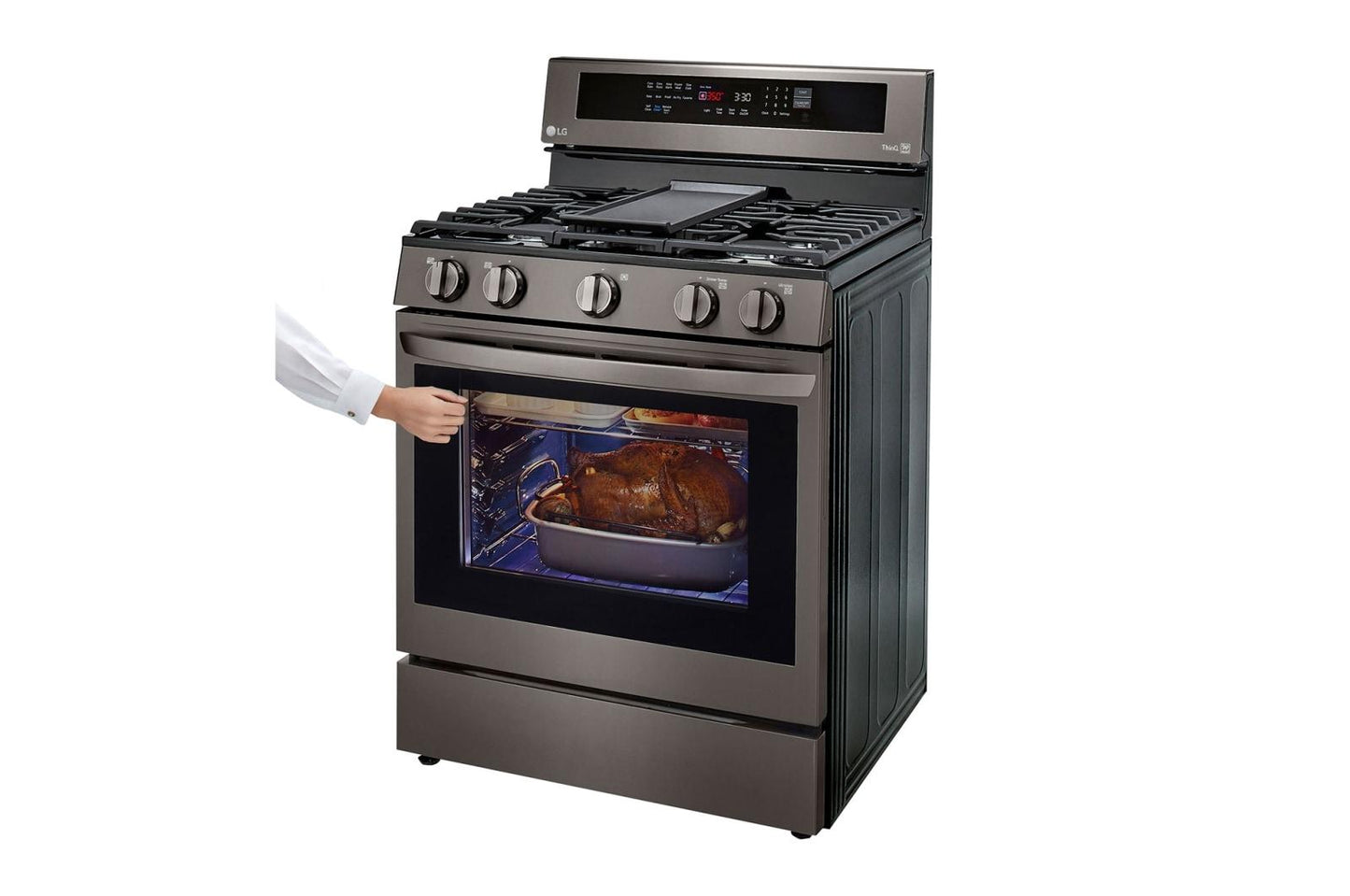 Lg LRGL5825D 5.8 cu ft. Smart Wi-Fi Enabled True Convection InstaView® Gas Range with Air Fry