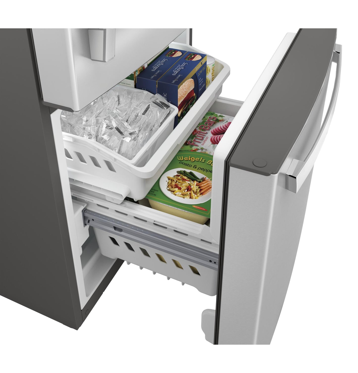 GDE21EYKFS GE® ENERGY STAR® 21.0 Cu. Ft. Bottom-Freezer Refrigerator