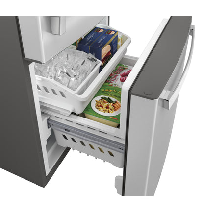 GDE21EYKFS GE® ENERGY STAR® 21.0 Cu. Ft. Bottom-Freezer Refrigerator