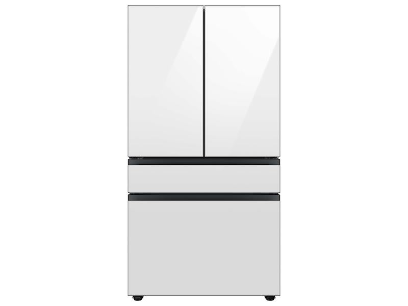 Bespoke 4-Door French Door Refrigerator (23 cu. ft.) with AutoFill Water Pitcher in White Glass