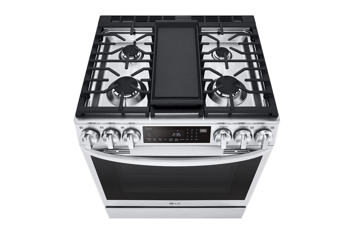 Lg LSGL6335F 6.3 cu ft. Smart Wi-Fi Enabled ProBake Convection® InstaView® Gas Slide-In Range with Air Fry
