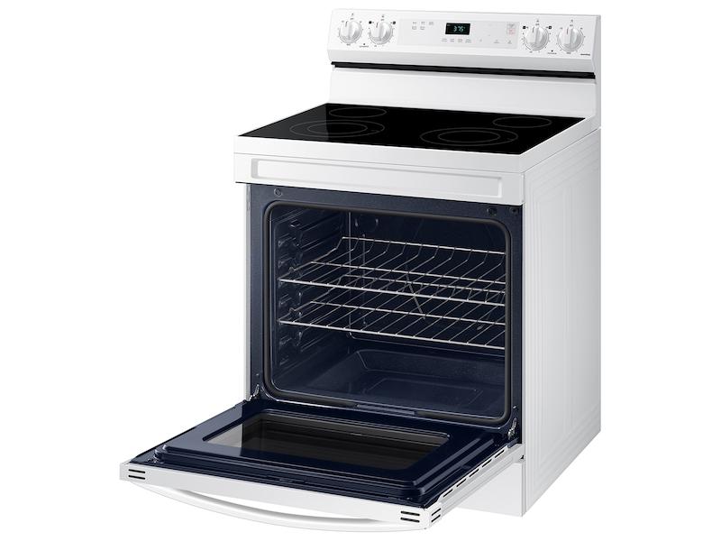 6.3 cu. ft. Smart Freestanding Electric Range with Steam Clean in White