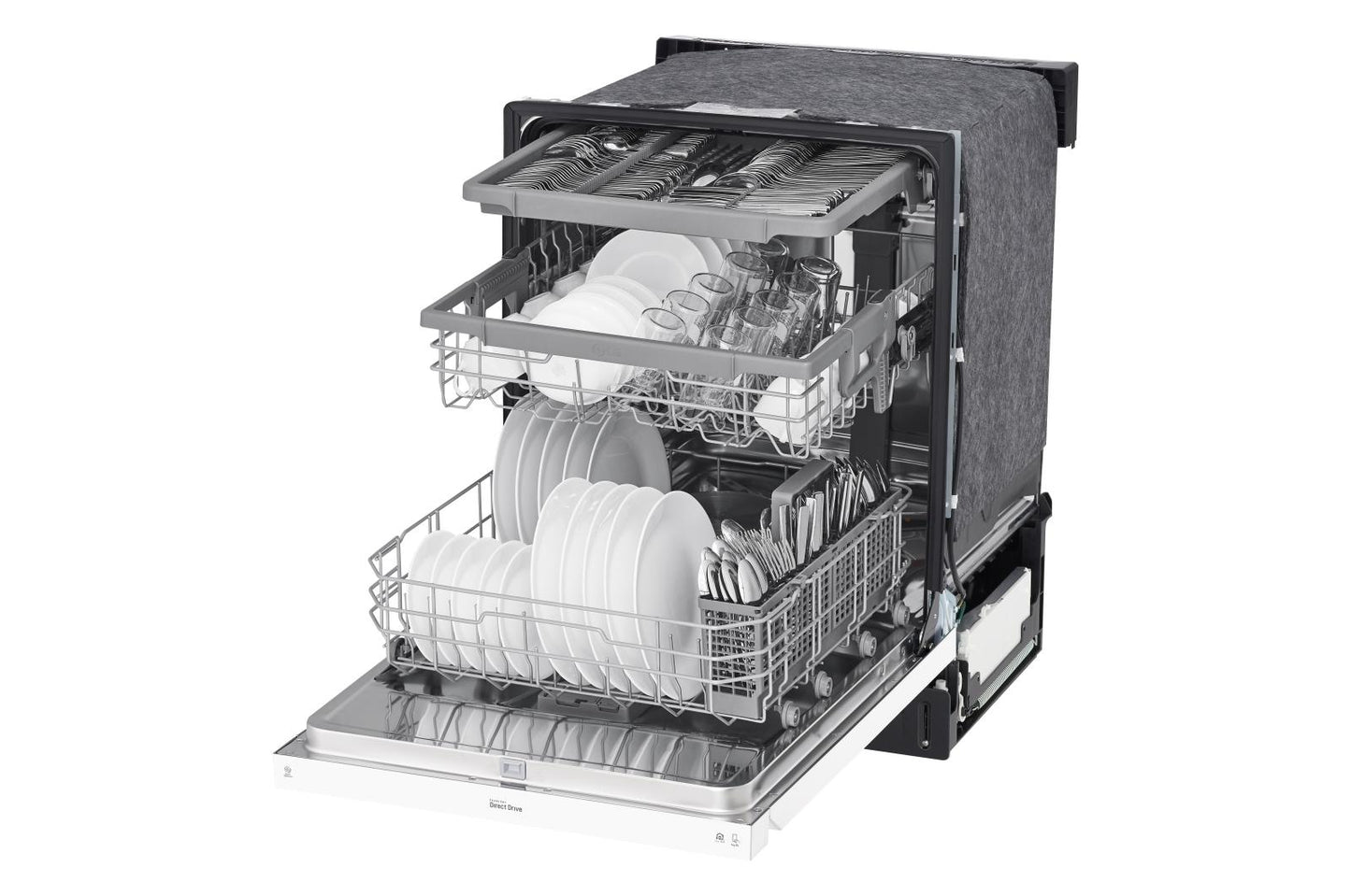Lg LDFN4542W Front Control Dishwasher with QuadWash™ and 3rd Rack