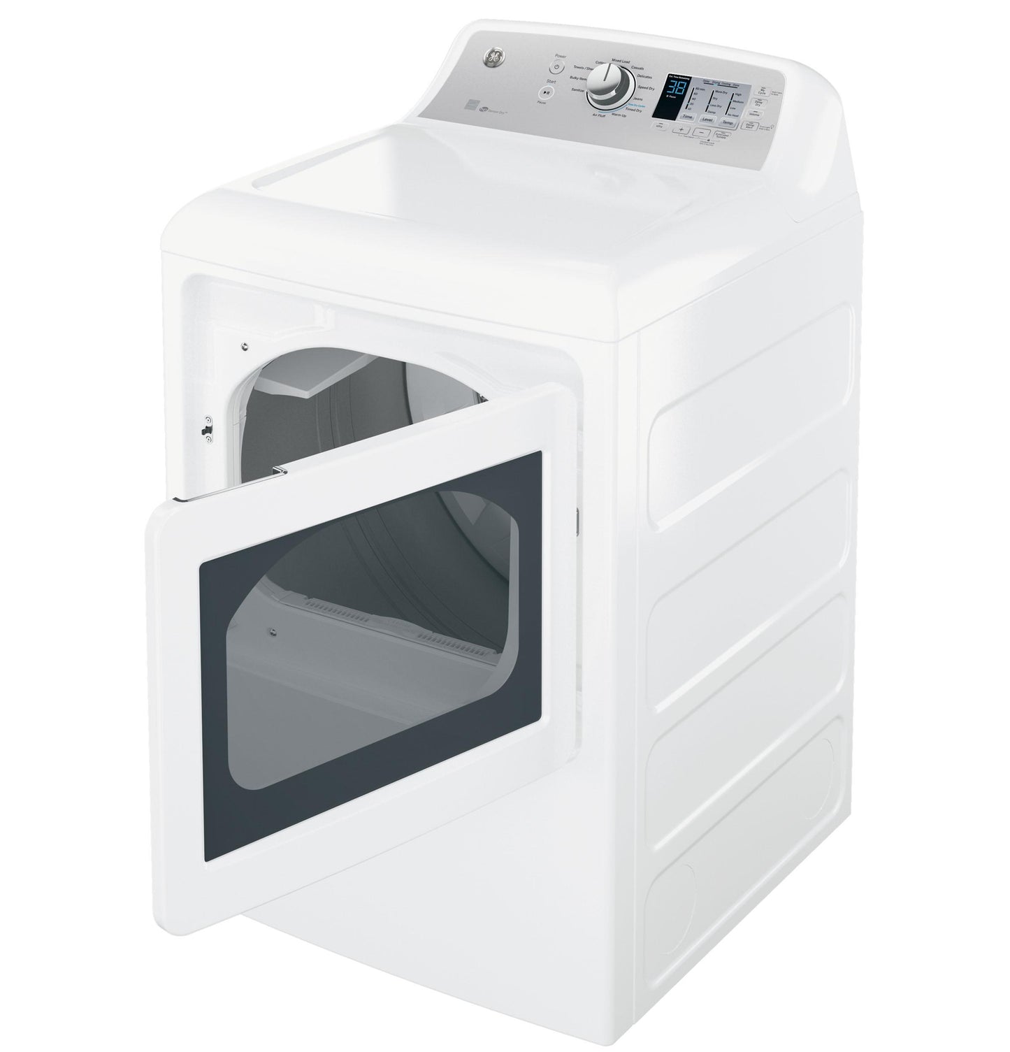 GE® 7.4 cu. ft. Capacity aluminized alloy drum Electric Dryer with Sensor Dry