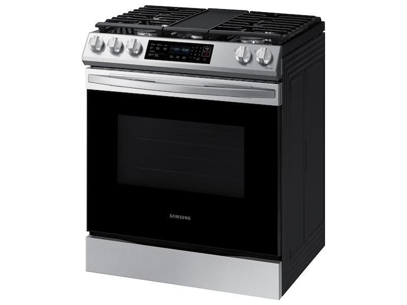 Samsung 6.0 cu. ft. Smart Slide-in Gas Range with Convection in Stainless Steel