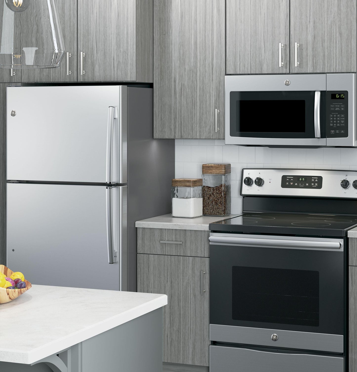 JVM3162RJSS GE® 1.6 Cu. Ft. Over-the-Range Microwave Oven