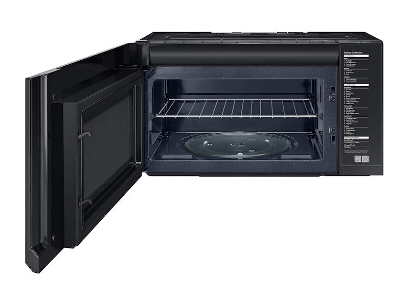SAMSUNG 2.1 cu. ft. Over-the-Range Microwave with Sensor Cooking in Fingerprint Resistant Black Stainless Steel